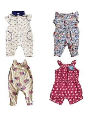 Baby Girl 4 piece romper bundle 0-3 months